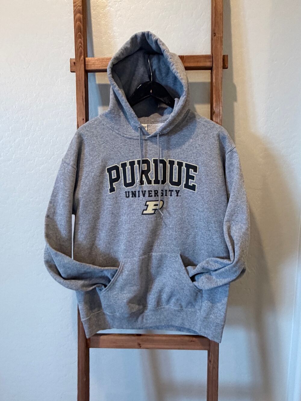 Purdue University Boilermakers Jerzees Gray Pullover Hoodie Adult XL